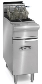 Imperial Fryer, (2) 25 lbs Capacity, S/S Tube Fired Fry Pot