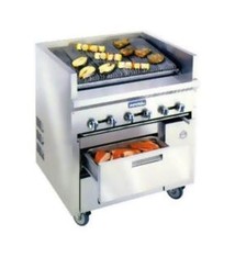 Imperial Char-Broiler, 3 Position Grates, (2) Drawer Refrig. Base, 36”
