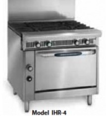 Imperial Range, (3) 12” Combination. Burners/Hot Tops, (1) Oven, 36”