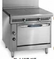 Imperial Range, (2) 18” Hot Tops, (1) Oven, 36”