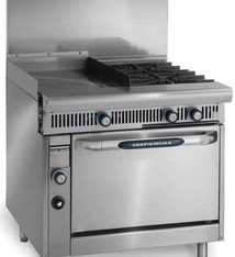 Imperial Range, 18’ Griddle, (2) Burners, (1) Storage Base, 36”