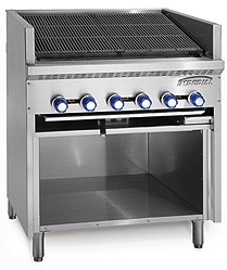 Imperial Floor Model Broiler w/Open Cabinet Base, (8) Burners, 48”