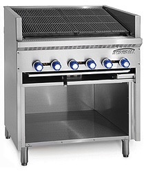 Imperial Floor Model Broiler w/Open Cabinet Base, (8) Burners, 48”