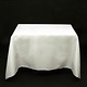 Fortune Square Table Cloth, White, 40" x 40"