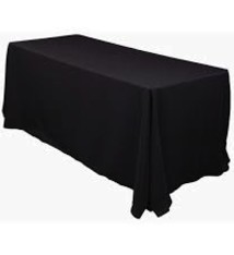 Fortune Rect. Table Cloth, Black, 40" x 58"