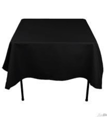 Fortune Square Table Cloth, Black, 40" x 40"