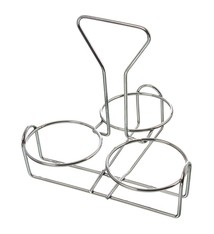 Update International Condiment Jar Holder, 3 Hole