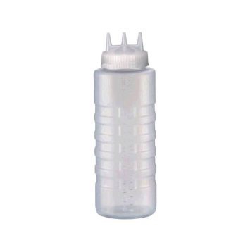 Vollrath Squeeze Bottle, Wide Mouth, Triple Cap, 16 oz