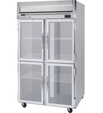 Beverage Air Reach-In Refrigerator, 2 Section, Glass Doors, 49 cu.ft.
