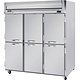 Beverage Air Reach-In Refrigerator, 3 Section, Solid Doors, 74 cu.ft.