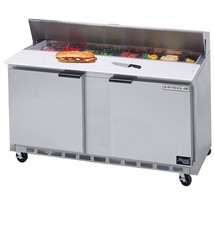 Beverage Air Sandwich Unit, 2 Sect., 8 Pan, 60", 17.1 cu.ft