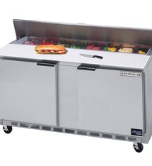 Beverage Air Sandwich Unit, 2 Sect., 10 Pan, 60", 17.1 cu. ft.