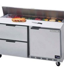 Beverage Air Sandwich Unit, 2 Drawer, 1 Door, 16 Pan, 60", 17.1 cu.ft.