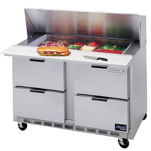 Beverage Air Sandwich Unit, 4 Drawer, 16 Pan, 60", 17.1 cu. ft.