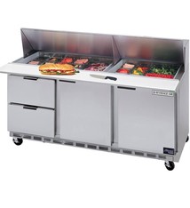 Beverage Air Sandwich Unit, 4 Drawer, 1 Door, 8 Pan, 72", 21.5 cu. ft.