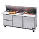 Beverage Air Sandwich Unit, 4 Drawer, 1 Door, 10 Pan, 72", 21.5 cu. ft.