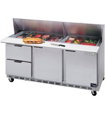 Beverage Air Sandwich Unit, 4 Drawer, 1 Door, 18 Pan, 72", 21.5 cu. ft.