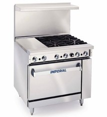 Imperial Range, (4) Burners, 12" Giddle Top, (1) 26-1/2" Wide Oven