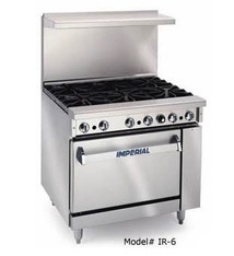 Imperial Range, (4) Burners, 12" Griddle Top, (1) 26-1/2"W Convection Oven