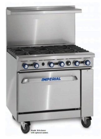Imperial Range, (2) Burners, 24" Griddle Top, (1) 26-1/2" Convection Oven, 36"