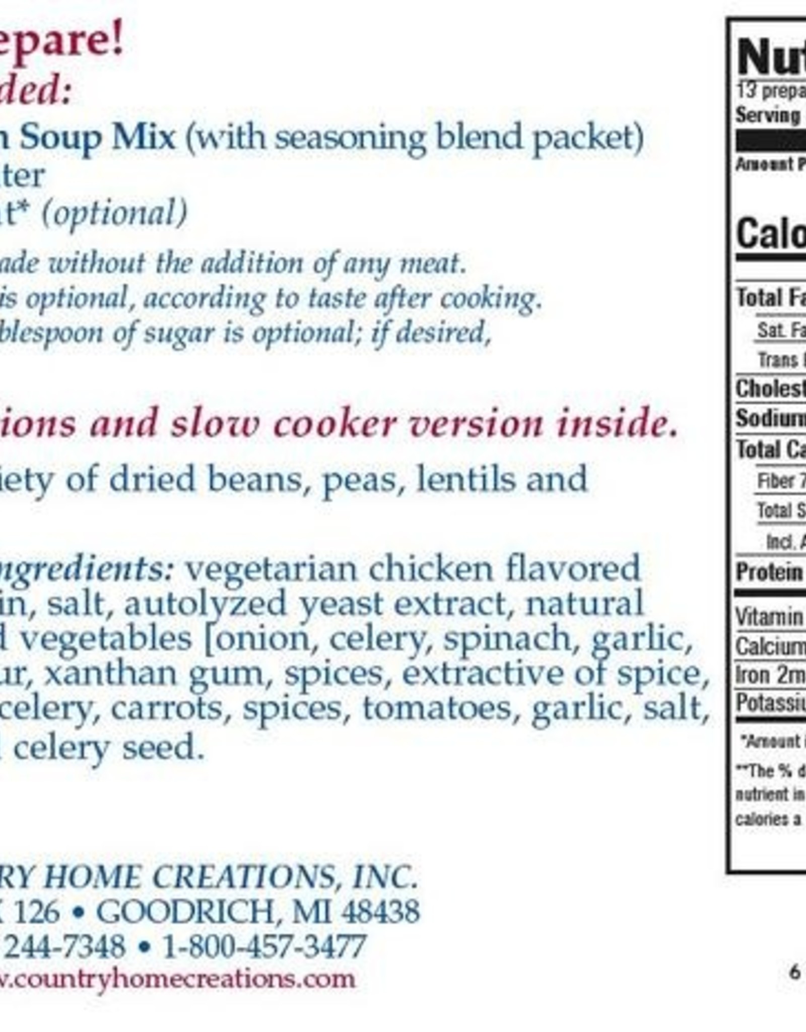 Country Home Creations FARMHOUSE BEAN SOUP MIX