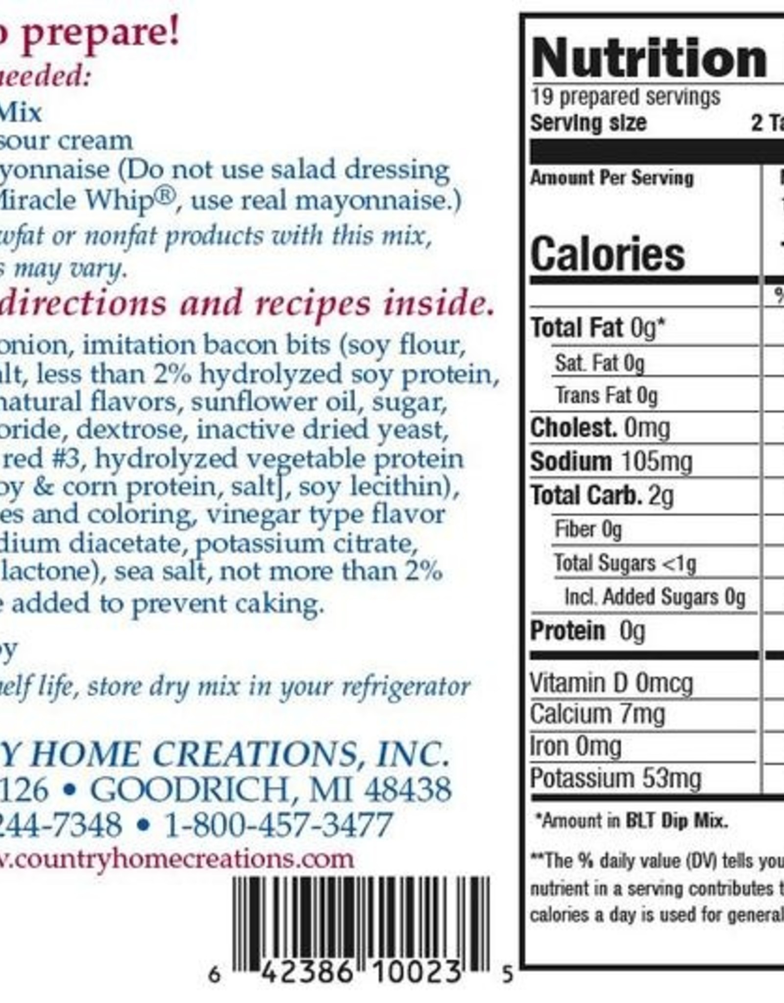 Country Home Creations BLT DIP MIX