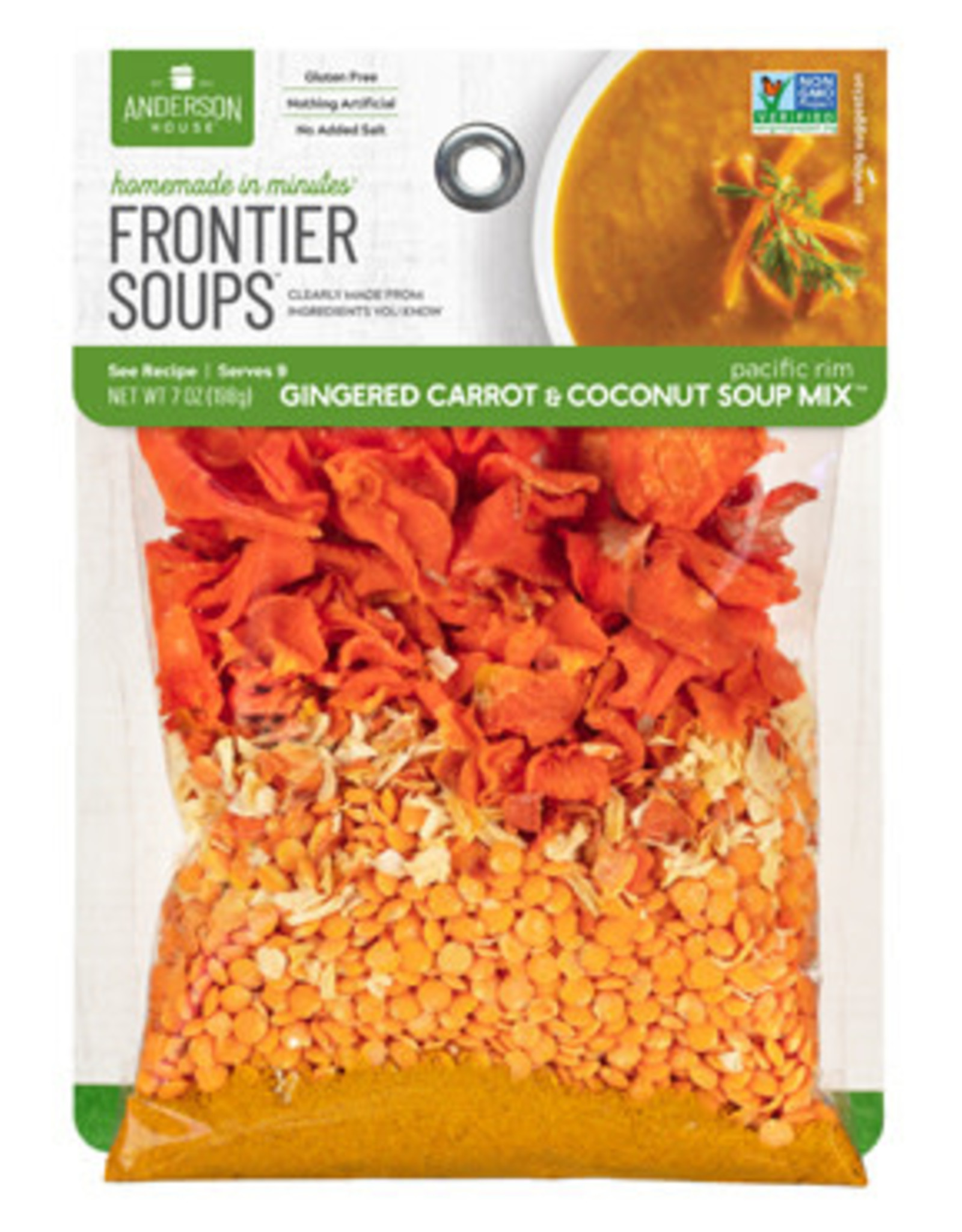 Frontier Soups PACIFIC RIM GINGERED CARROT & COCONUT SOUP MIX
