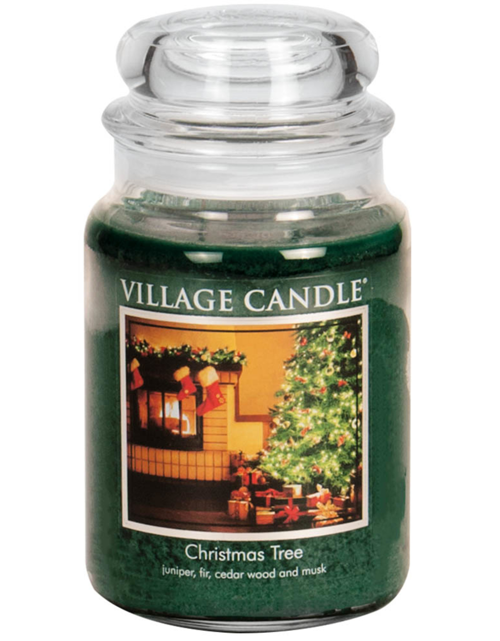 Village Candle CHRISTMAS TREE JAR CANDLE