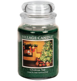 Village Candle CHRISTMAS TREE JAR CANDLE