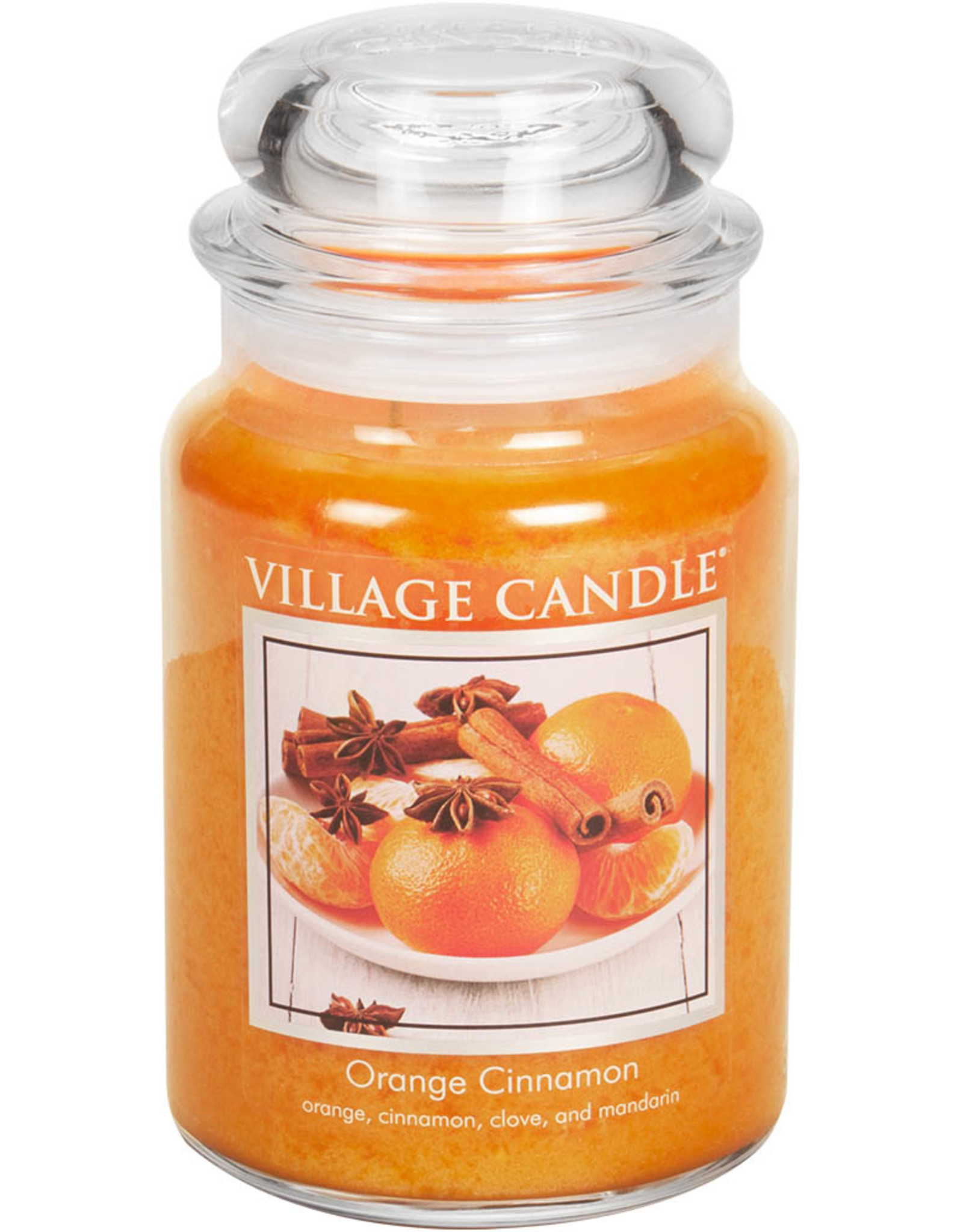 Village Candle ORANGE CINNAMON JAR CANDLE