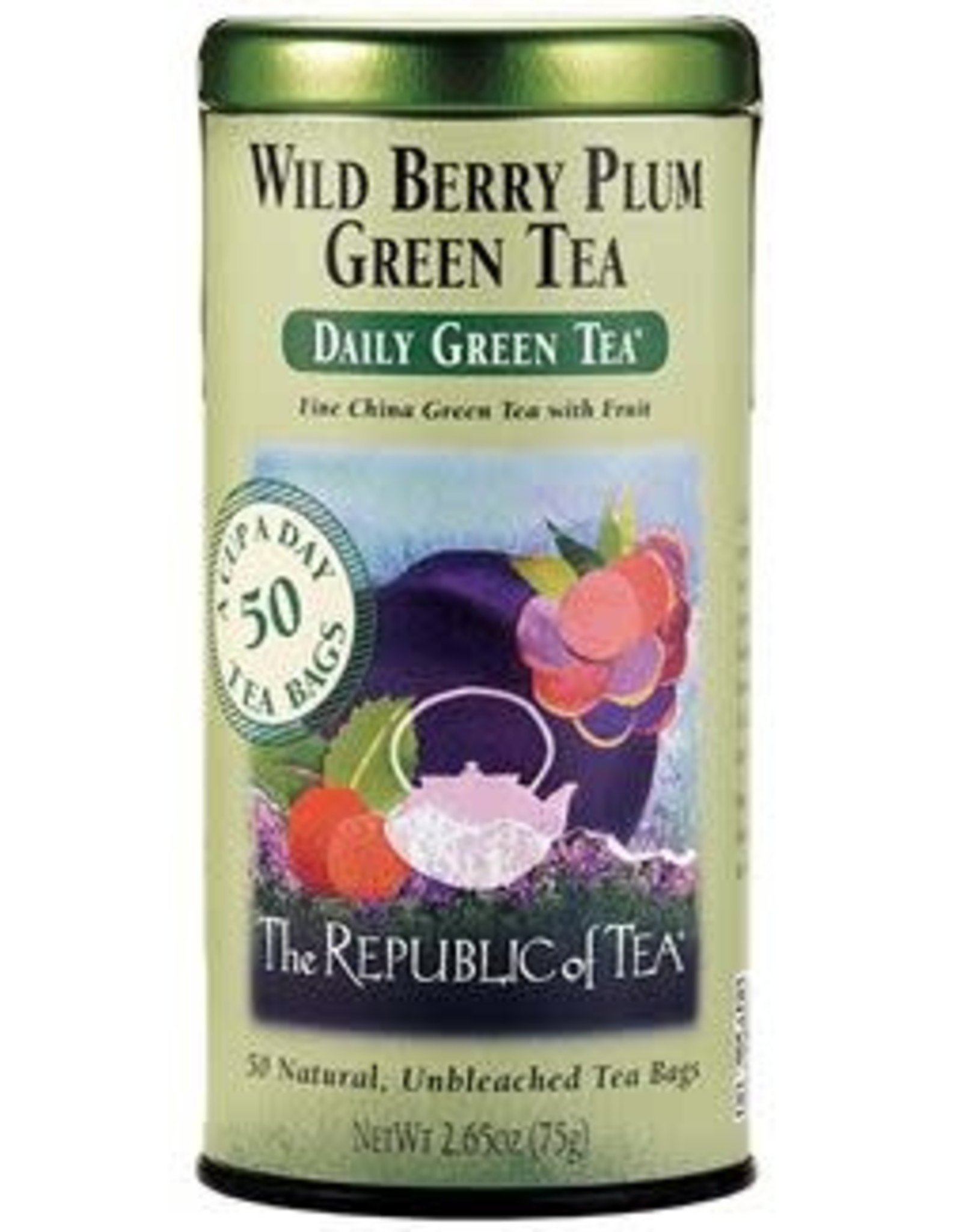 Republic of Tea WILD BERRY PLUM GREEN TEA
