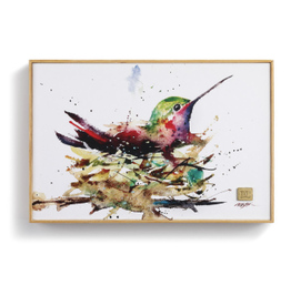 Demdaco HUMMINGBIRD IN NEST WALL ART