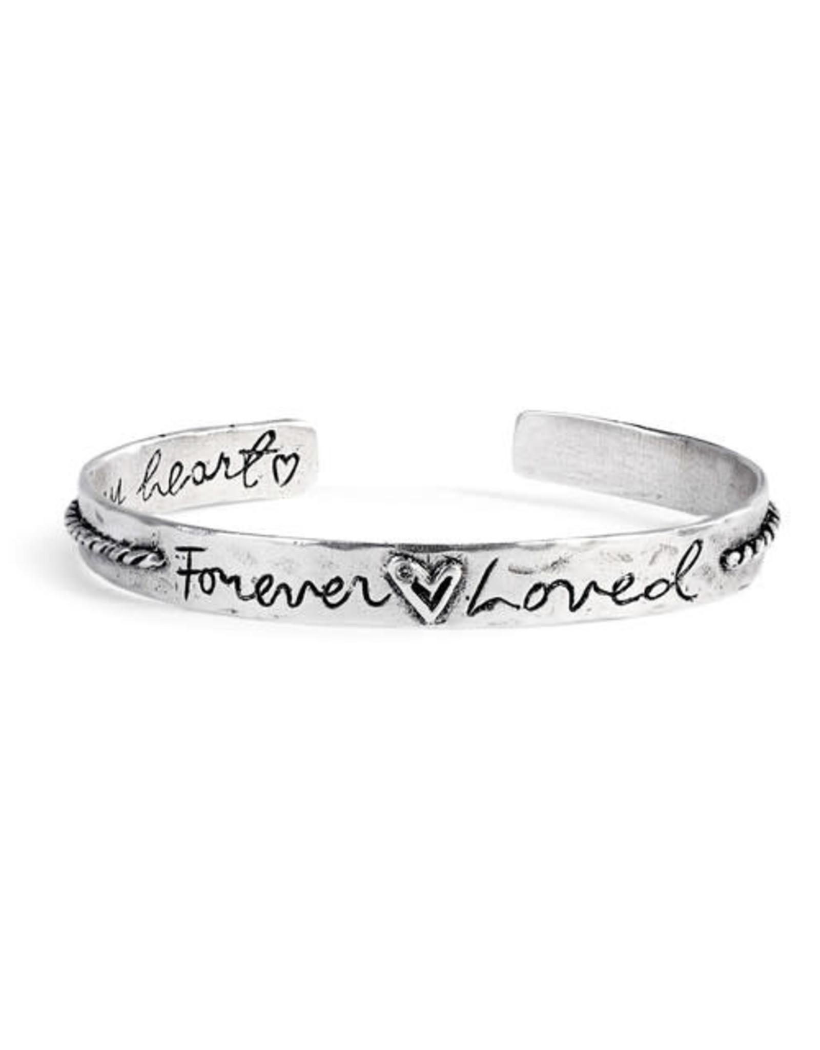 Demdaco LOVING MEMORIES SILVER BAND BRACELET