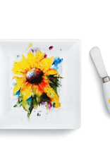 Demdaco SUNFLOWER PLATE WITH SPREADER