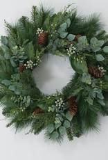 Sullivans MIX PINE EUCALYPTUS WREATH  25"