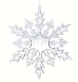 Raz Imports FROSTED SNOWFLAKE ORNAMENT 8"