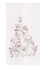C and F Enterprises CAT CHRISTMAS TREE KITCHEN TOWEL