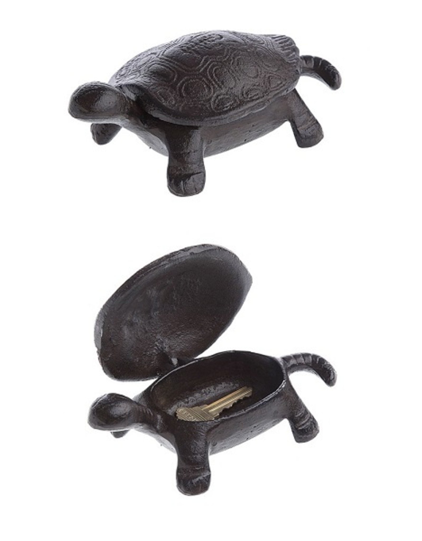 Creative Coop CAST IRON TURTLE KEY BOX 6X3