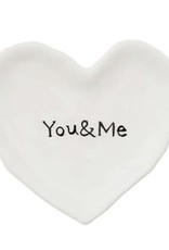 Creative Coop YOU AND ME HEART DISH 4.5"