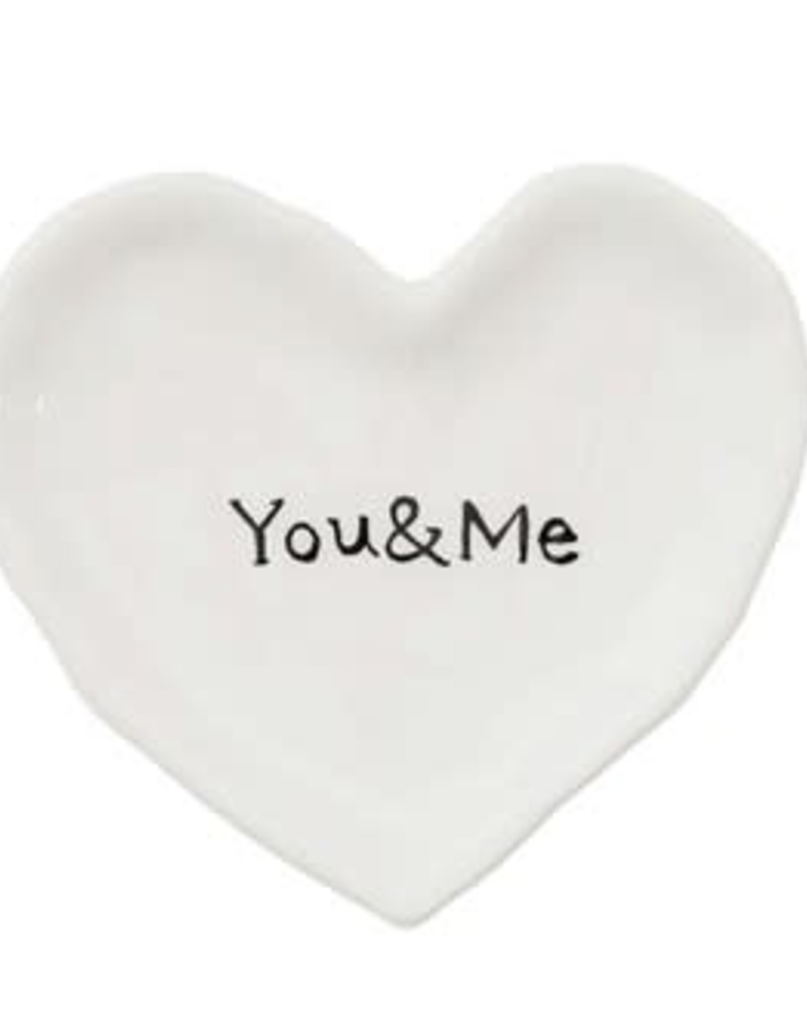 Creative Coop YOU AND ME HEART DISH 4.5"