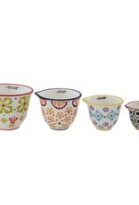 Creative Coop FLORAL PATTERN MEASURING CUP SET