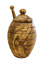 Naturally Med OLIVE WOOD HONEY POT