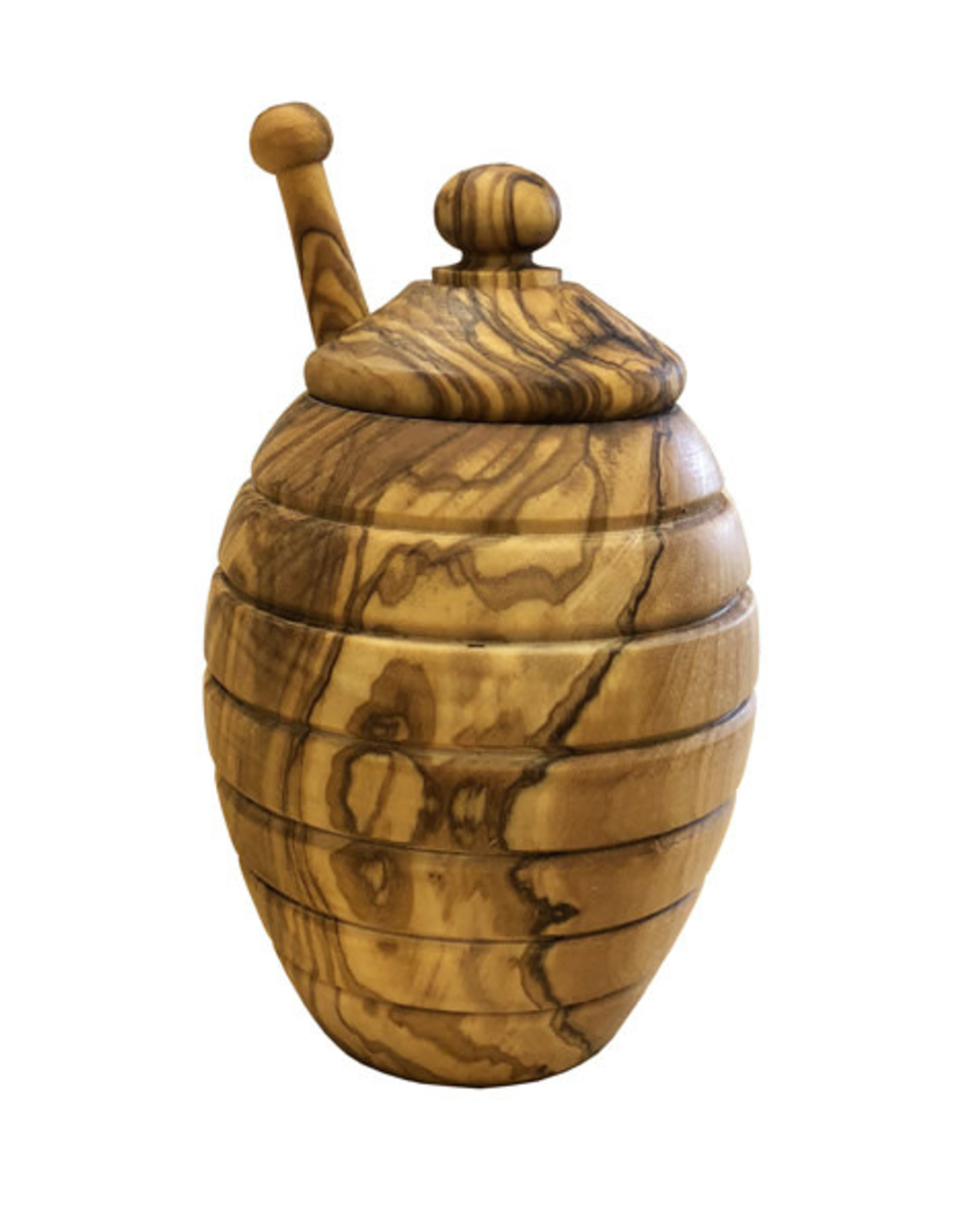 Naturally Med OLIVE WOOD HONEY POT