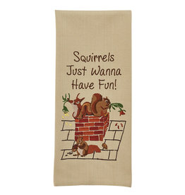 Park Designs SQUIRRELS JUST WANT TO HAVE FUN KITCHEN TOWEL