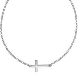 Boma CROSS ANKLET 9.5" SILVER