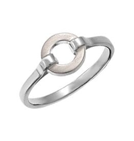 Boma CIRCLE CUTOUT RING SILVER MATTE HIGH POLISH