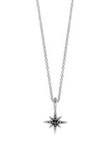 Boma STAR MARCASITE NECKLACE 18" SILVER