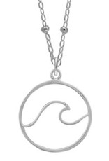 Boma WAVE CIRCLE NECKLACE 18" SILVER