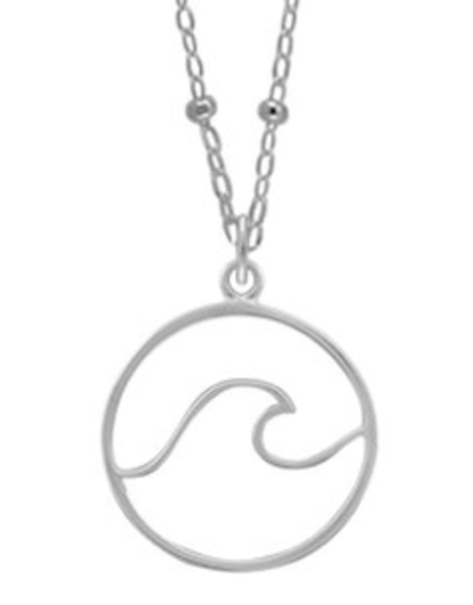 Boma WAVE CIRCLE NECKLACE 18" SILVER