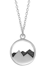 Boma MOUNTAINS CIRCLE NECKLACE 18" OXIDIZE SILVER